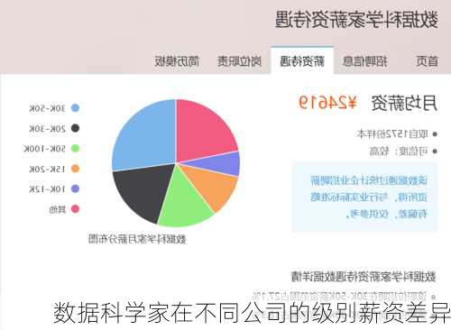 数据科学家在不同公司的级别薪资差异