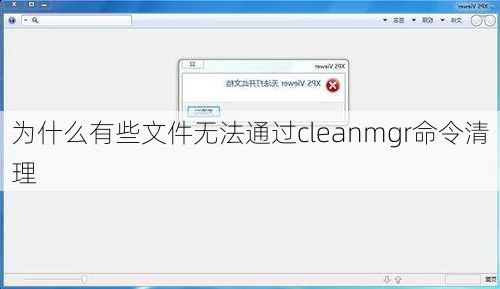 为什么有些文件无法通过cleanmgr命令清理