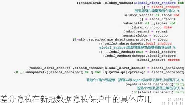 差分隐私在新冠数据隐私保护中的具体应用