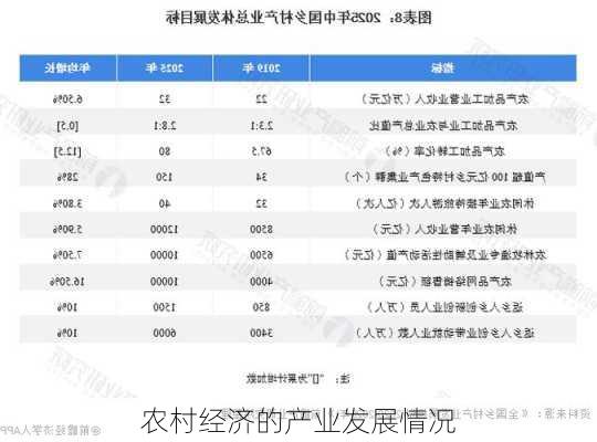 农村经济的产业发展情况