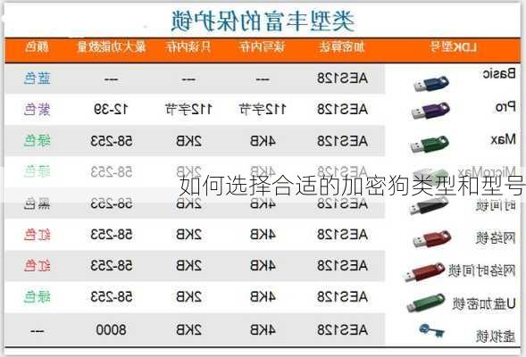 如何选择合适的加密狗类型和型号