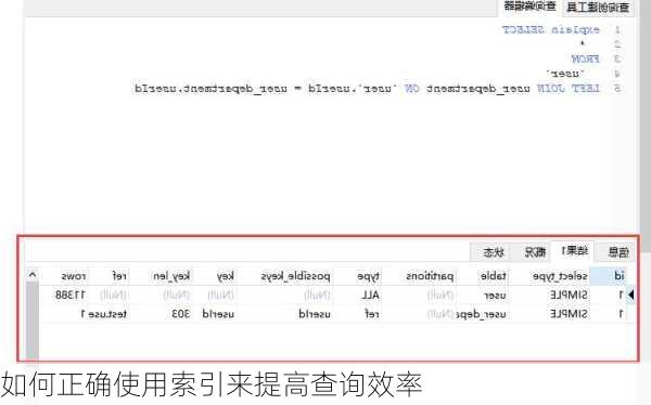 如何正确使用索引来提高查询效率