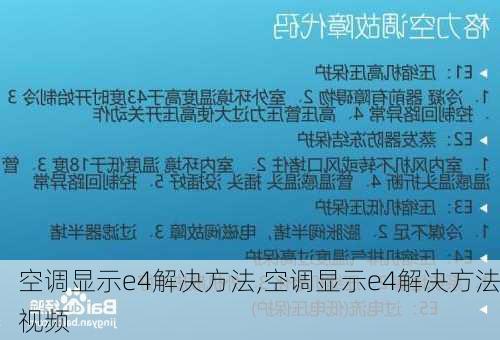 空调显示e4解决方法,空调显示e4解决方法视频