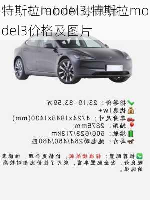 特斯拉model3,特斯拉model3价格及图片