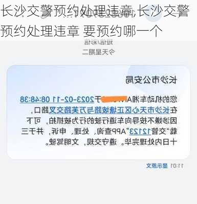 长沙交警预约处理违章,长沙交警预约处理违章 要预约哪一个