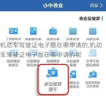 机动车驾驶证电子版在哪申请的,机动车驾驶证电子版在哪申请的呢