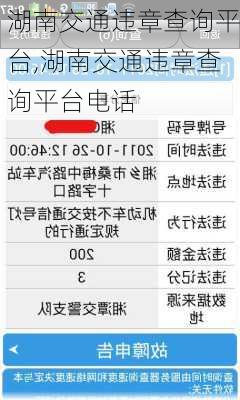 湖南交通违章查询平台,湖南交通违章查询平台电话