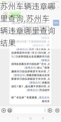 苏州车辆违章哪里查询,苏州车辆违章哪里查询结果